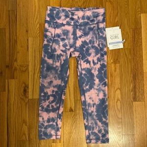 Athleta Girl Capri leggings pink/purple